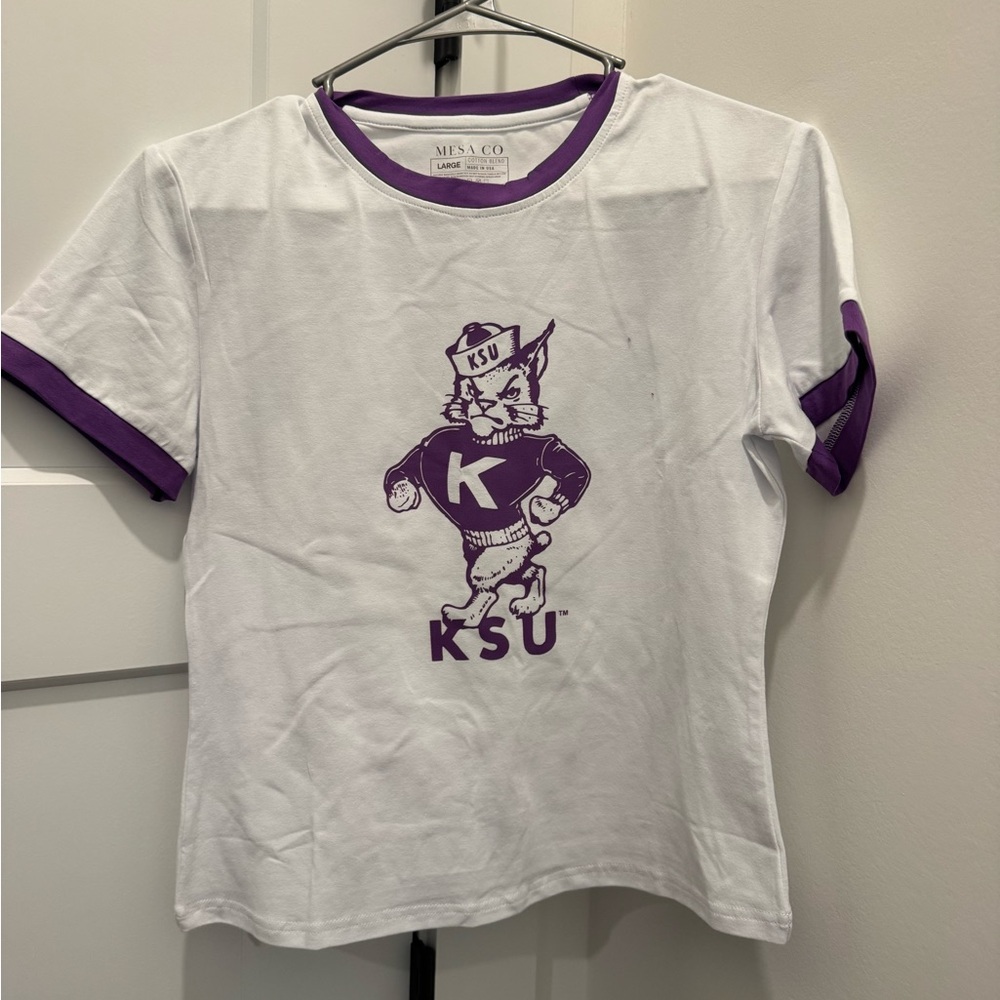 White and Purple Graphic Tee